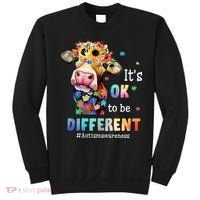 It's Ok To Be Different Heifer Cow Autism Awareness Sweatshirt thumb 0