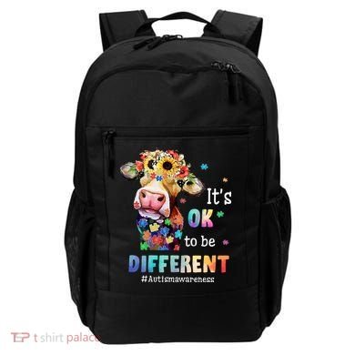 It's Ok To Be Different Heifer Cow Autism Awareness Backpack