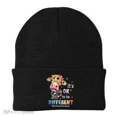 It's Ok To Be Different Heifer Cow Autism Awareness Beanie