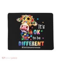 It's Ok To Be Different Heifer Cow Autism Awareness Mousepad thumb 0