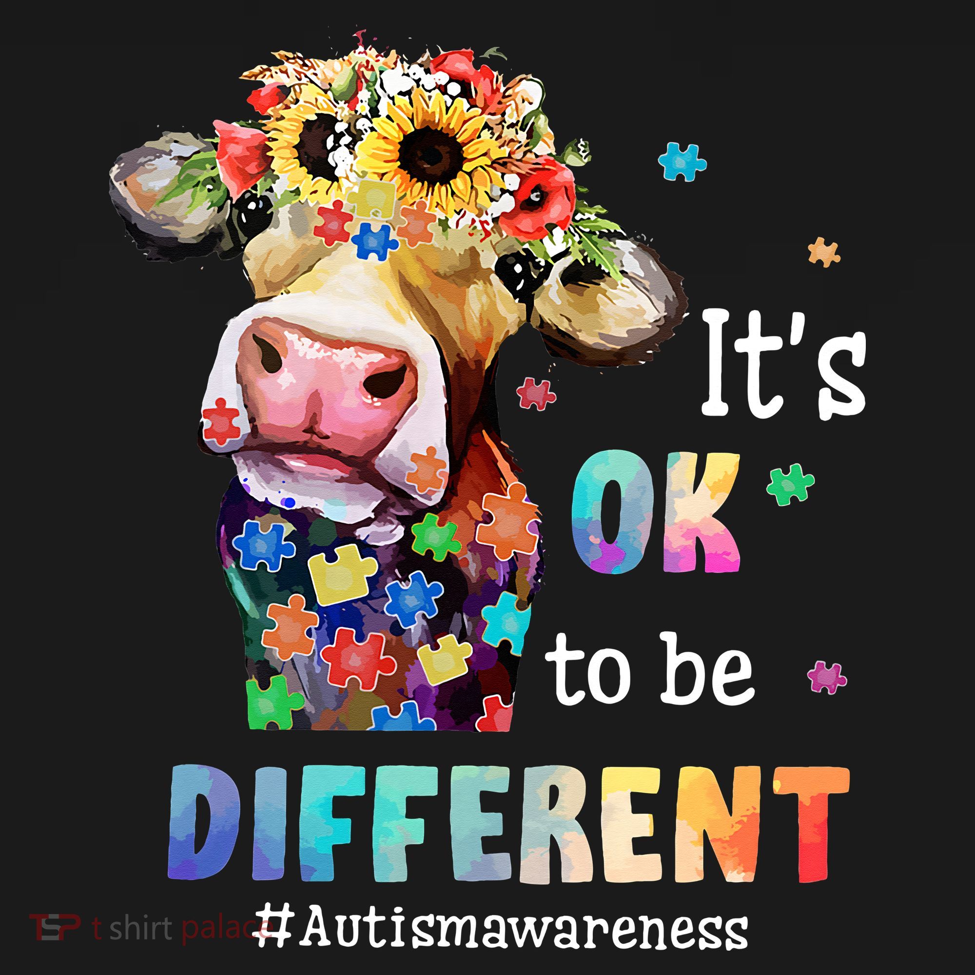 It's Ok To Be Different Heifer Cow Autism Awareness Ornament