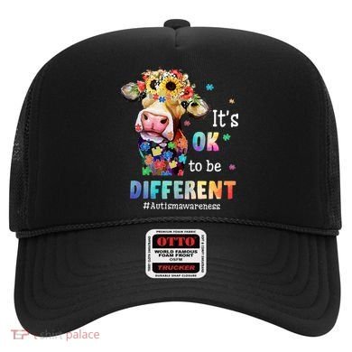 It's Ok To Be Different Heifer Cow Autism Awareness Hat