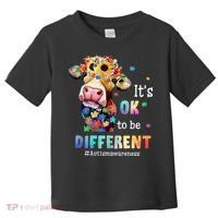 It's Ok To Be Different Heifer Cow Autism Awareness Toddler T-Shirt thumb 0