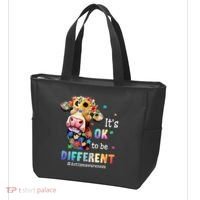It's Ok To Be Different Heifer Cow Autism Awareness Tote Bag thumb 3