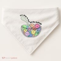 Its Okay To Feel All The Feelings USA-Made Doggie Bandana thumb 0