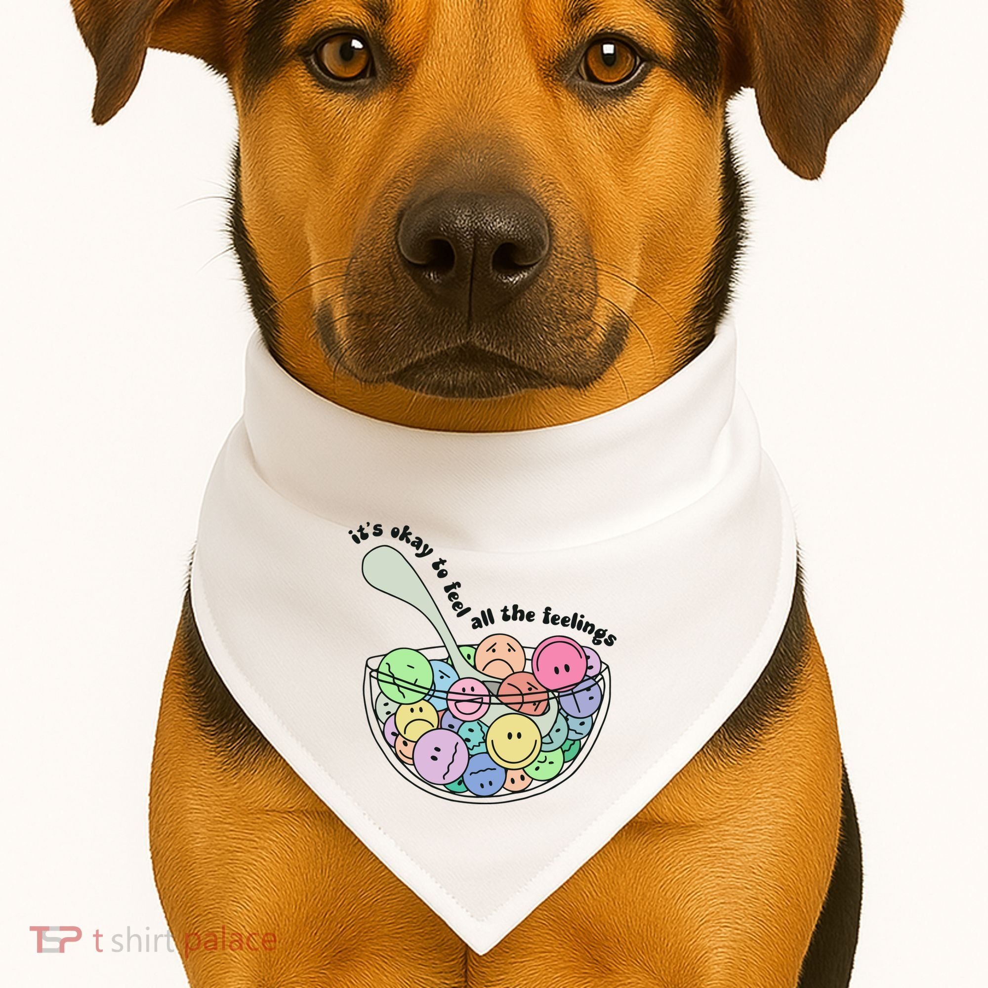 Its Okay To Feel All The Feelings USA-Made Doggie Bandana