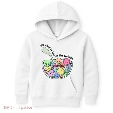 Its Okay To Feel All The Feelings Kids Hoodie