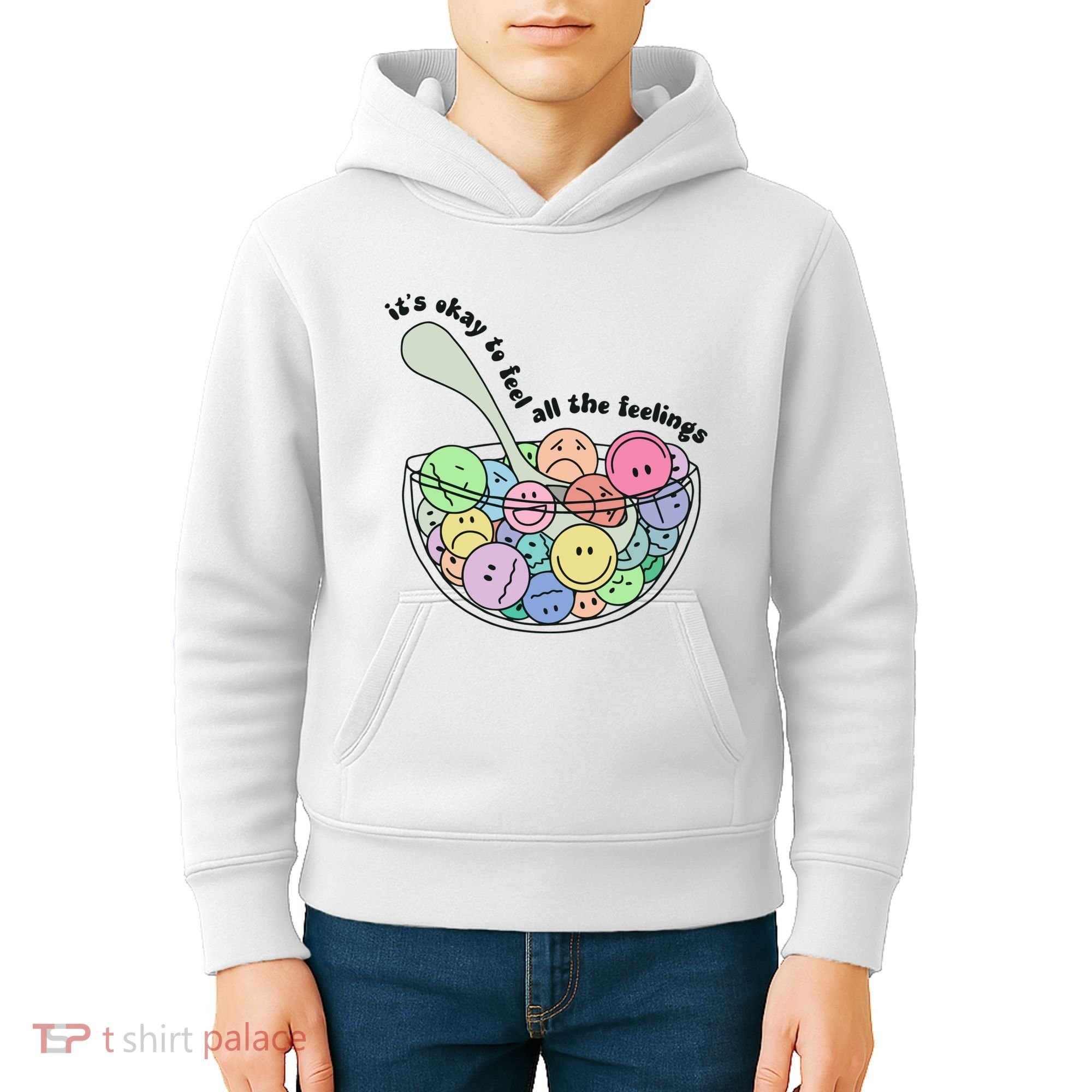 Its Okay To Feel All The Feelings Kids Hoodie