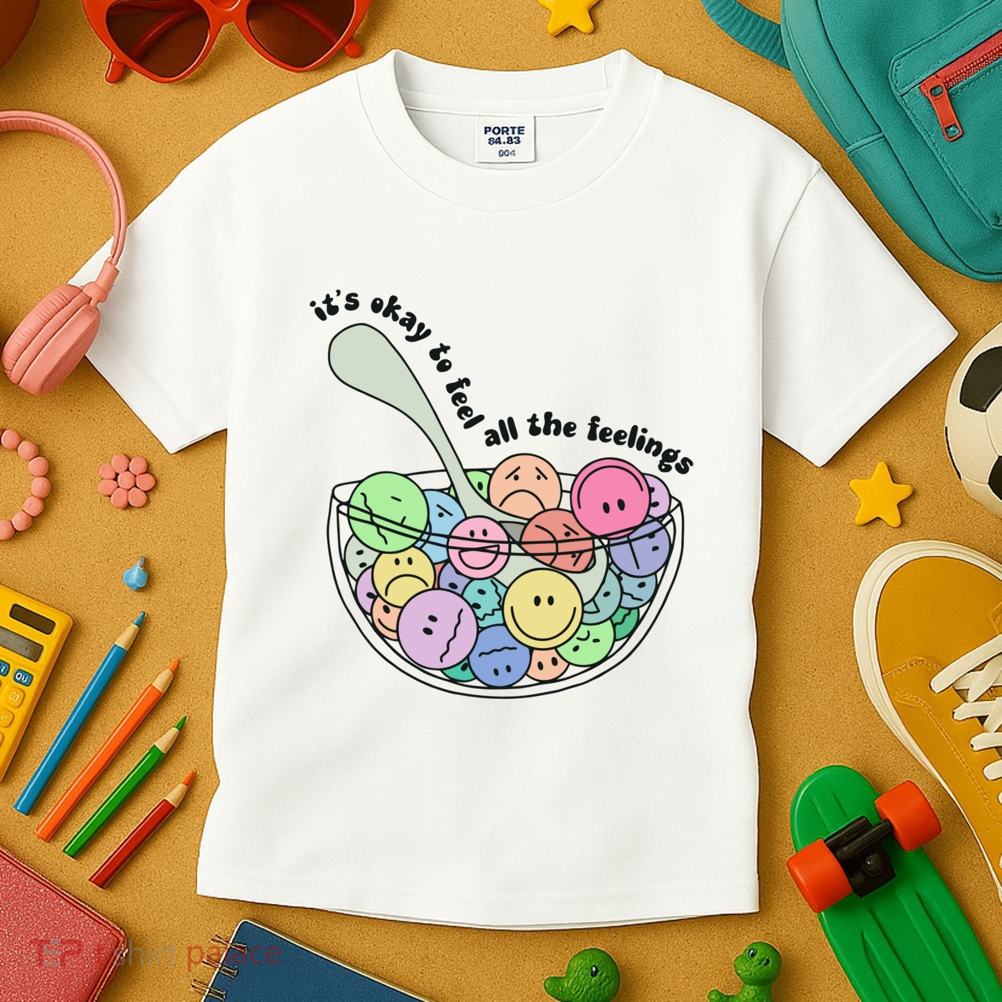 Its Okay To Feel All The Feelings Kids T-Shirt