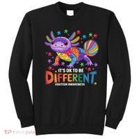 It's OK To Be Different Autism Awareness Axolotl Lovers Sweatshirt thumb 0