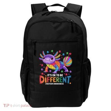 It's OK To Be Different Autism Awareness Axolotl Lovers Backpack