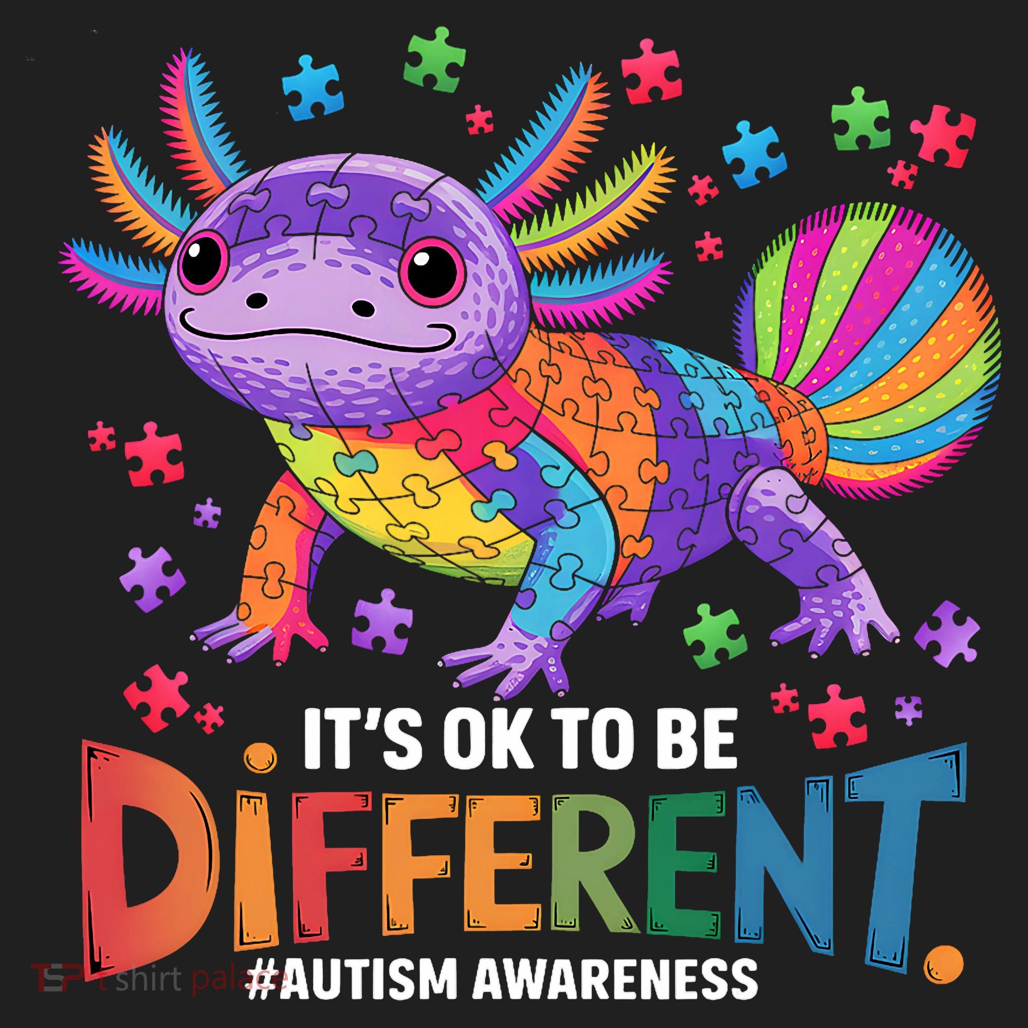 It's OK To Be Different Autism Awareness Axolotl Lovers Beanie