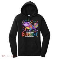 It's OK To Be Different Autism Awareness Axolotl Lovers Women's Hoodie thumb 0