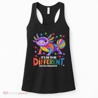 It's OK To Be Different Autism Awareness Axolotl Lovers Women's Tank Top thumb 0