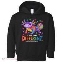It's OK To Be Different Autism Awareness Axolotl Lovers Toddler Hoodie thumb 0