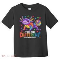It's OK To Be Different Autism Awareness Axolotl Lovers Toddler T-Shirt thumb 0