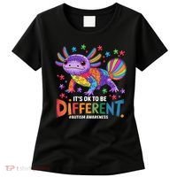 It's OK To Be Different Autism Awareness Axolotl Lovers Women's T-Shirt thumb 0