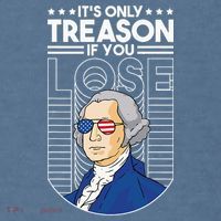 It's Only Treason if You Lose George Washington Comfort Colors Garment-Dyed Hooded Sweatshirt thumb 2