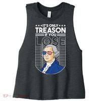 It's Only Treason if You Lose George Washington Women's Racerback Cropped Tank thumb 0