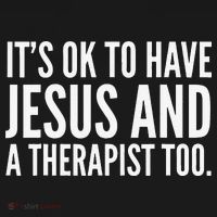 It’s Ok To Have Jesus And A Therapist Too Baby Bodysuit thumb 2