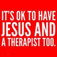 It’s Ok To Have Jesus And A Therapist Too Santa Hat thumb 1