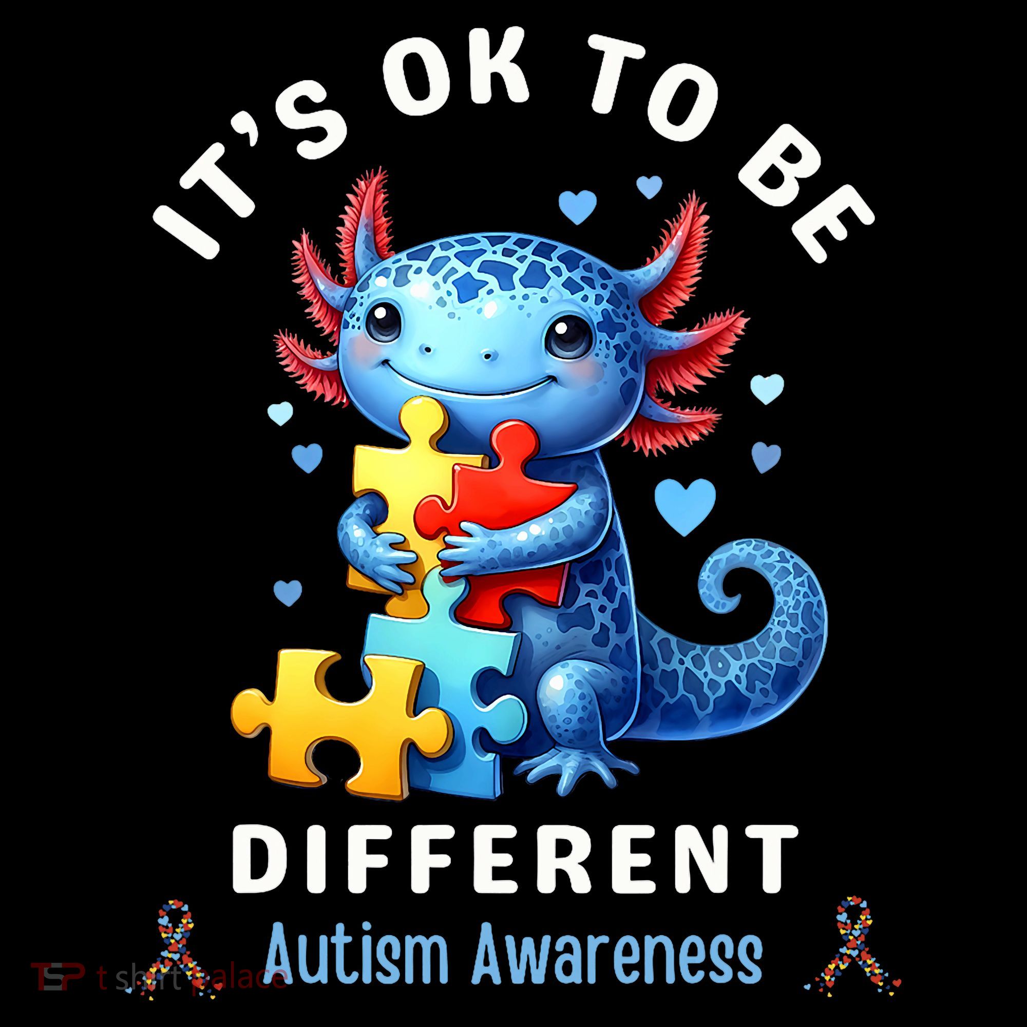 It's Ok To Be Different Autism Awareness Cute Axolotl Animal  Coffee Mug