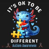 It's Ok To Be Different Autism Awareness Cute Axolotl Animal  Women's Hoodie thumb 2