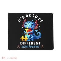 It's Ok To Be Different Autism Awareness Cute Axolotl Animal  Mousepad thumb 0