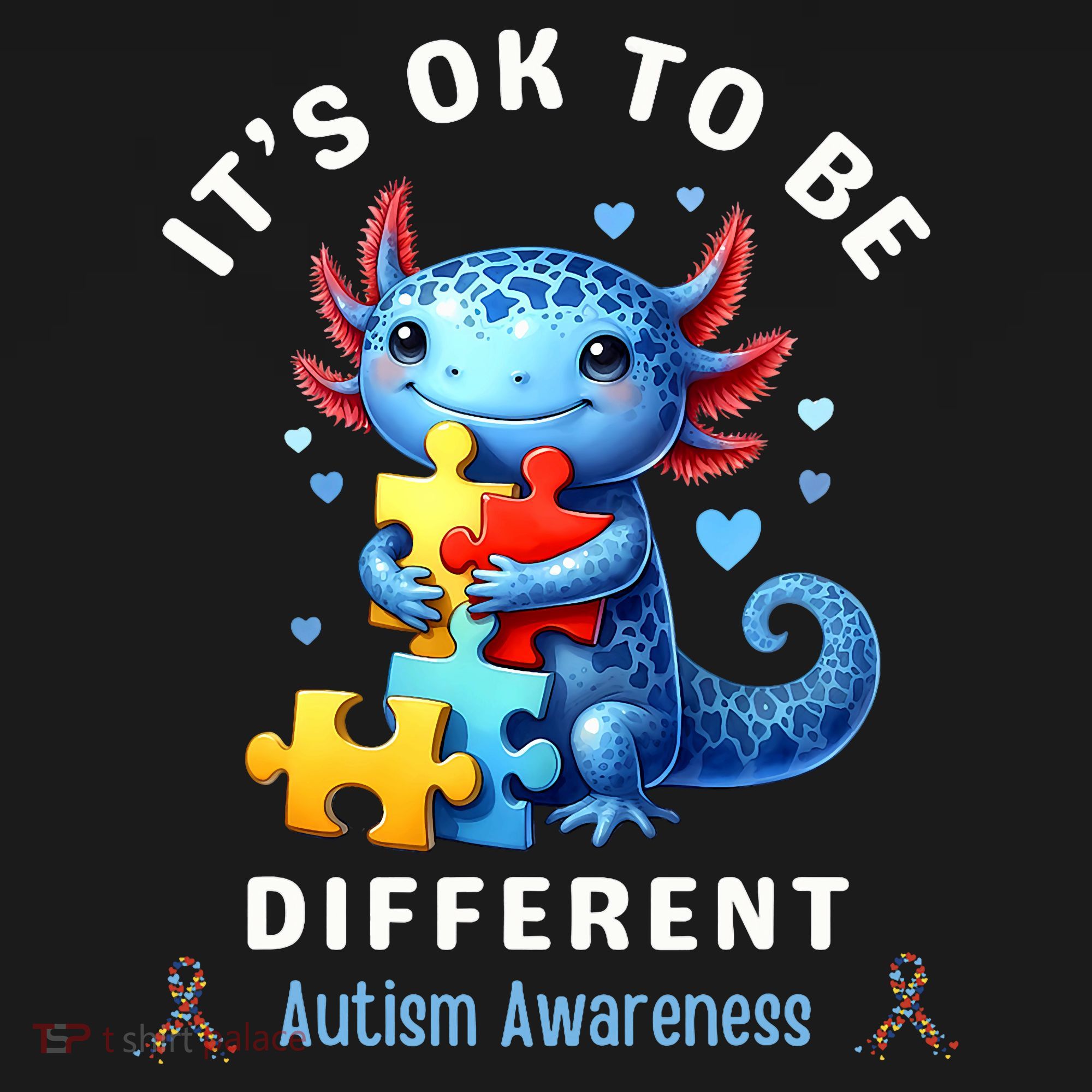 It's Ok To Be Different Autism Awareness Cute Axolotl Animal  Mousepad