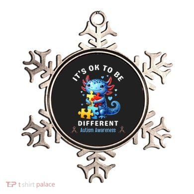 It's Ok To Be Different Autism Awareness Cute Axolotl Animal  Ornament