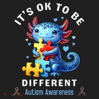 It's Ok To Be Different Autism Awareness Cute Axolotl Animal  Hat thumb 2