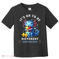 It's Ok To Be Different Autism Awareness Cute Axolotl Animal  Toddler T-Shirt thumb 0