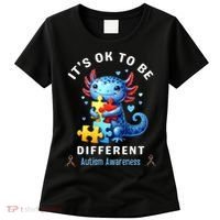 It's Ok To Be Different Autism Awareness Cute Axolotl Animal  Women's T-Shirt thumb 0