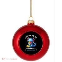 It's Ok To Be Different Autism Awareness Cute Axolotl Animal  Plastic Christmas Ball Ornament thumb 0