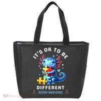 It's Ok To Be Different Autism Awareness Cute Axolotl Animal  Tote Bag thumb 0