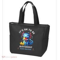 It's Ok To Be Different Autism Awareness Cute Axolotl Animal  Tote Bag thumb 3