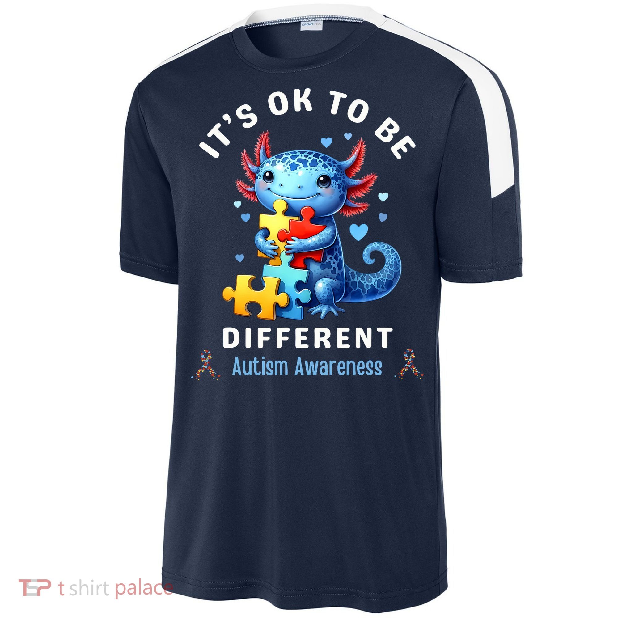 It's Ok To Be Different Autism Awareness Cute Axolotl Animal  Sport-Tek Competitor United Soccer Jersey