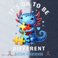 It's Ok To Be Different Autism Awareness Cute Axolotl Animal  Sport-Tek Competitor United Soccer Jersey thumb 4