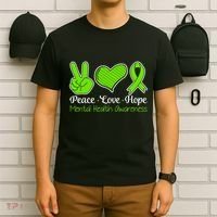 Its Okay To Not Be Okay Mental Health Awareness Ribbon T-Shirt thumb 6