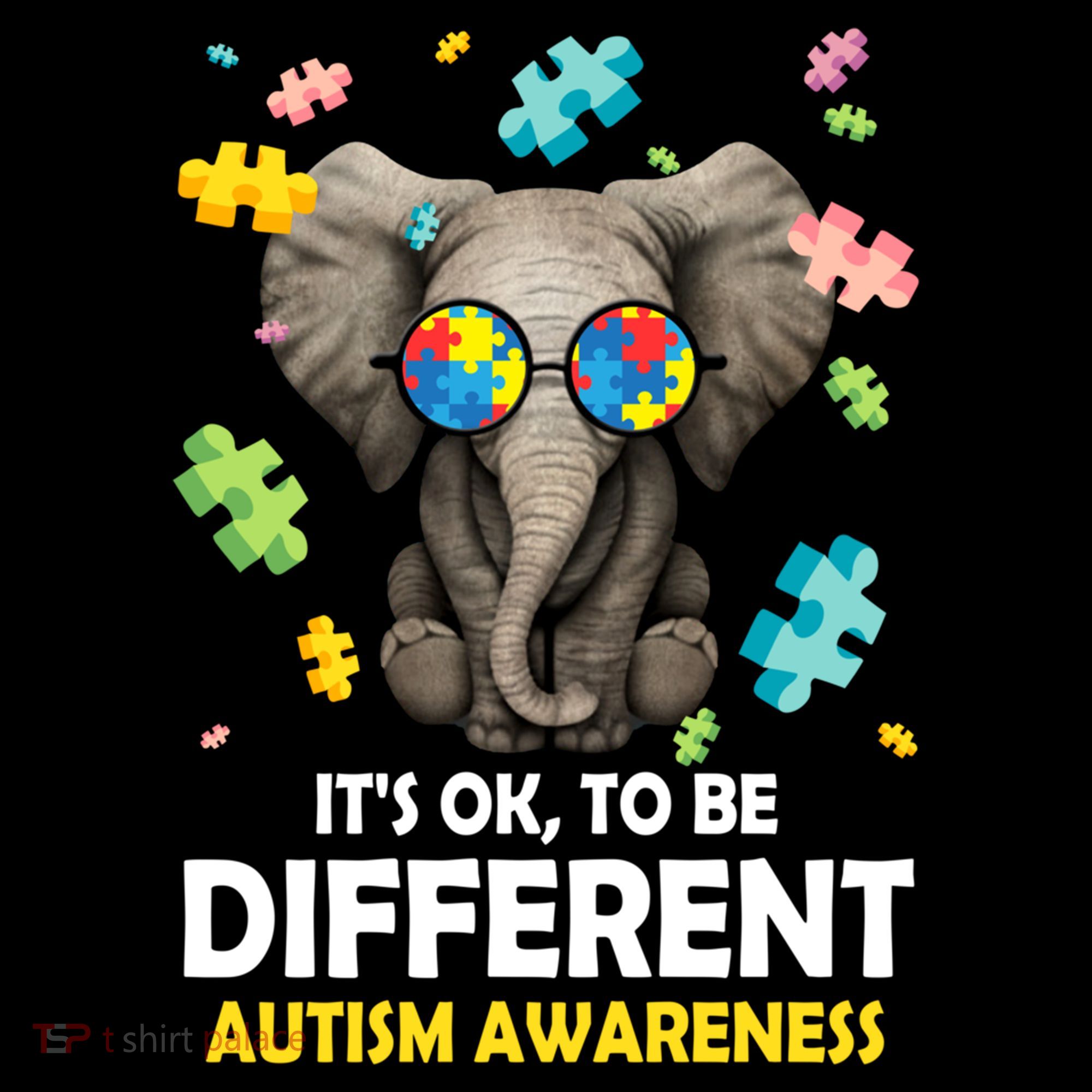 It's Ok To Be Different Elephant Autism Awareness Puzzle Meaningful Gift Coffee Mug
