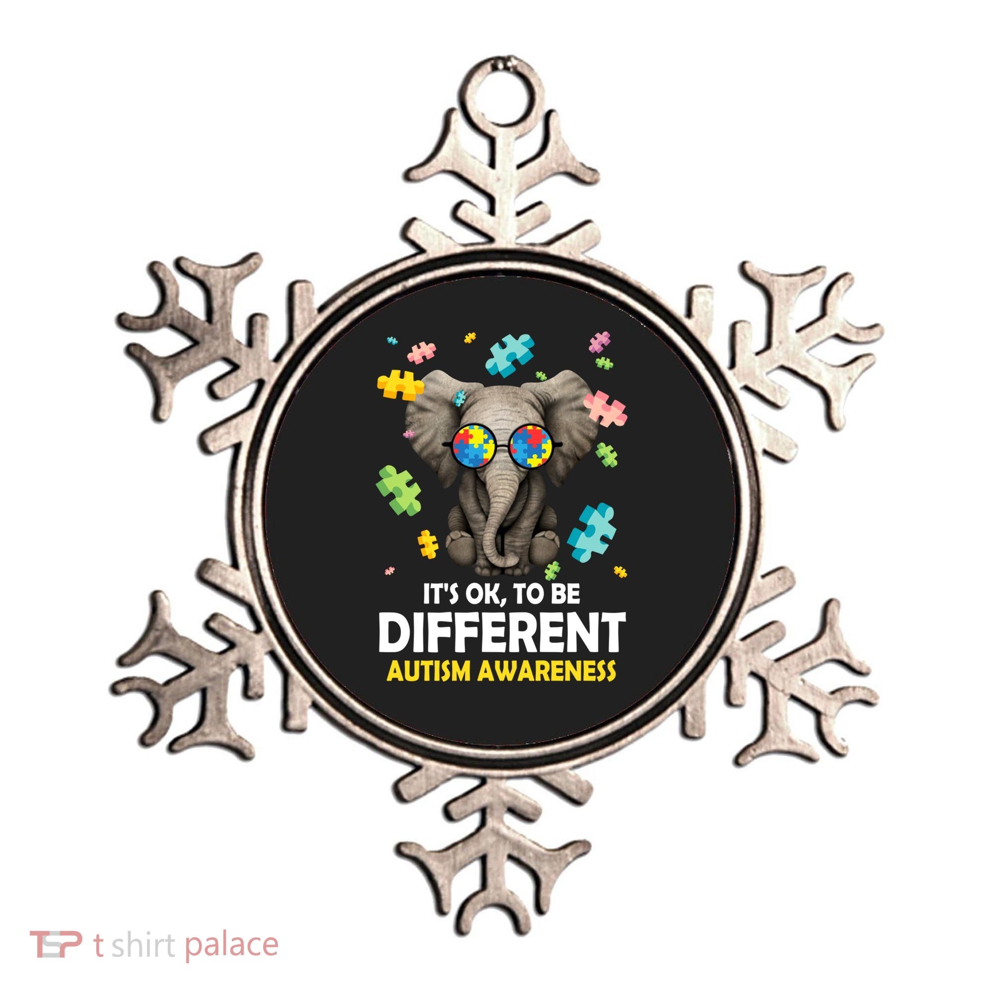 It's Ok To Be Different Elephant Autism Awareness Puzzle Meaningful Gift Ornament