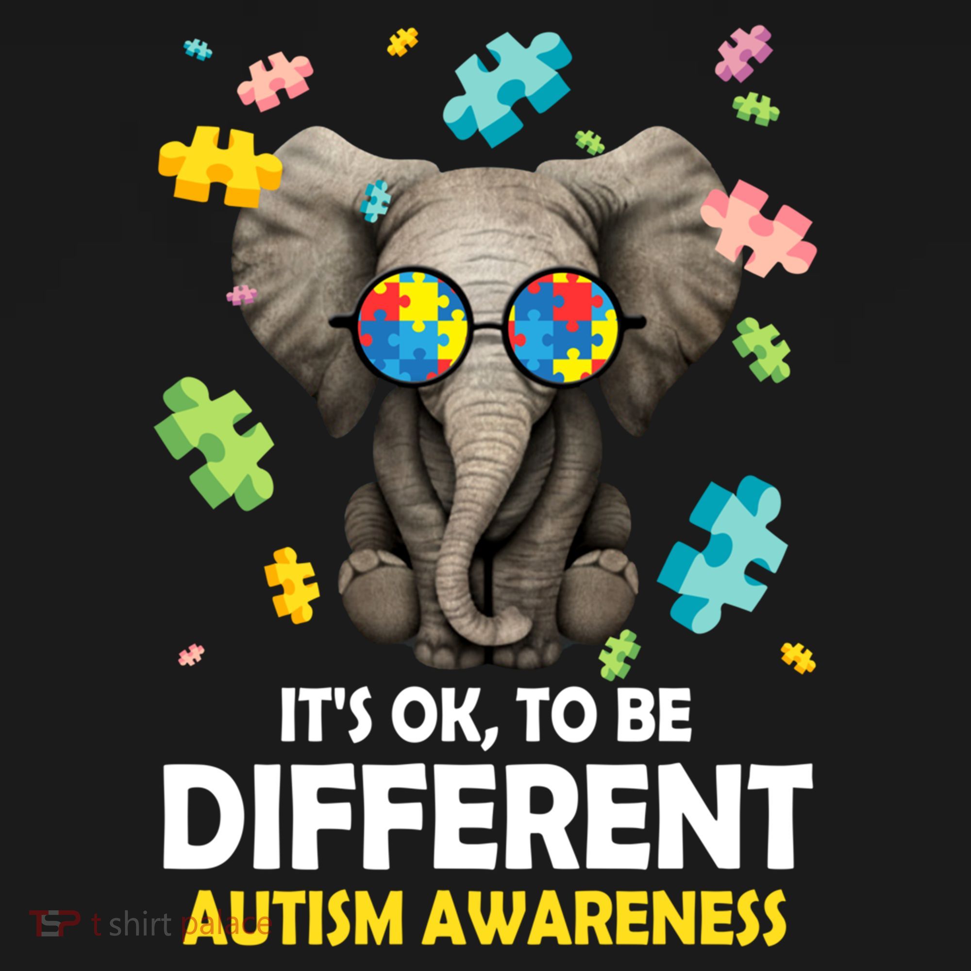 It's Ok To Be Different Elephant Autism Awareness Puzzle Meaningful Gift Ornament