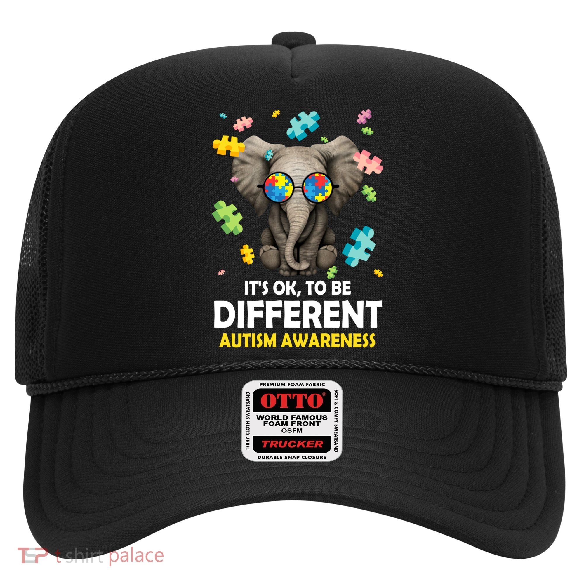It's Ok To Be Different Elephant Autism Awareness Puzzle Meaningful Gift Hat