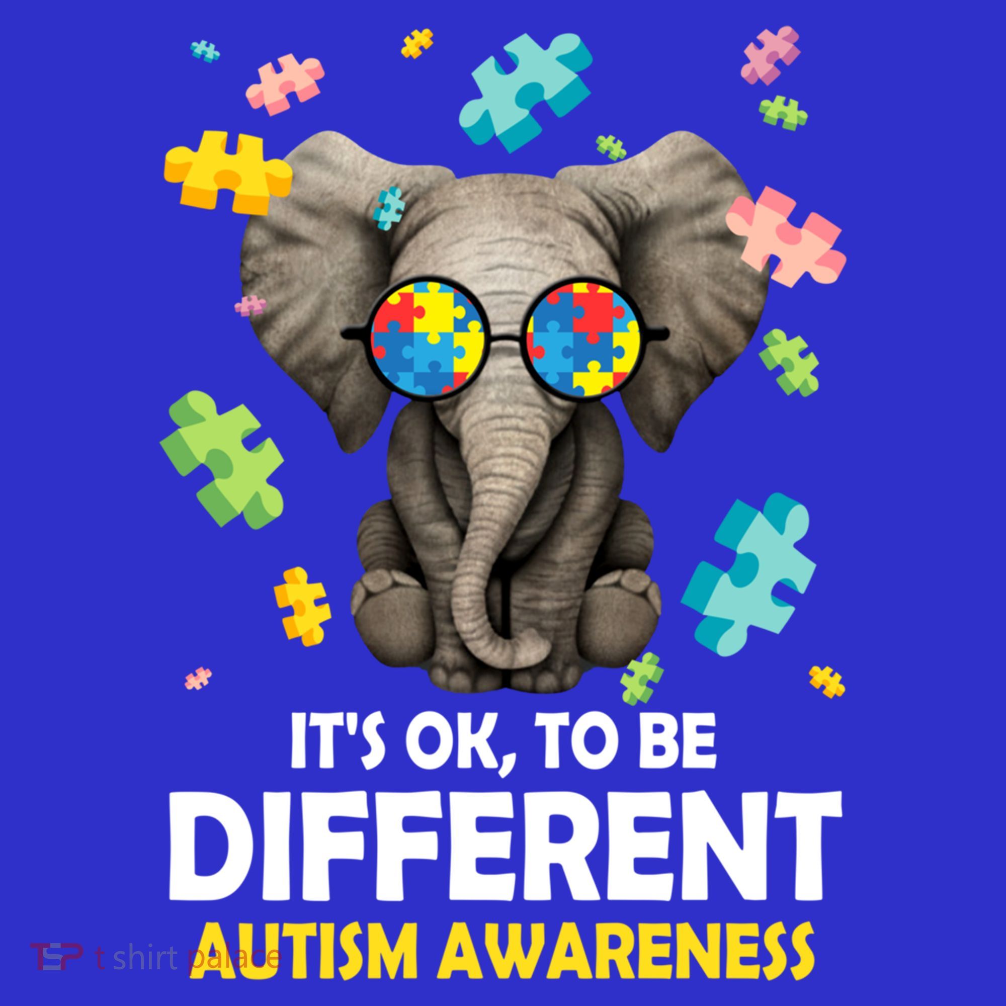 It's Ok To Be Different Elephant Autism Awareness Puzzle Meaningful Gift Sweatshirt