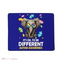 It's Ok To Be Different Elephant Autism Awareness Puzzle Meaningful Gift Mousepad thumb 0