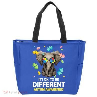 It's Ok To Be Different Elephant Autism Awareness Puzzle Meaningful Gift Tote Bag