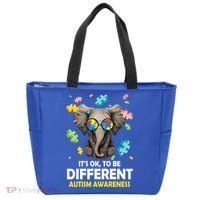 It's Ok To Be Different Elephant Autism Awareness Puzzle Meaningful Gift Tote Bag thumb 0