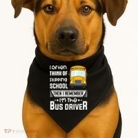 I Often Think Of Skipping School Funny Bus Driver Funny Gift USA-Made Doggie Bandana thumb 1