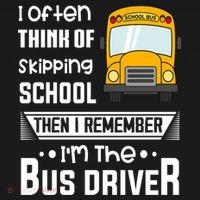 I Often Think Of Skipping School Funny Bus Driver Funny Gift Women's Hoodie thumb 2