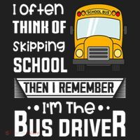 I Often Think Of Skipping School Funny Bus Driver Funny Gift Golf Towel thumb 3